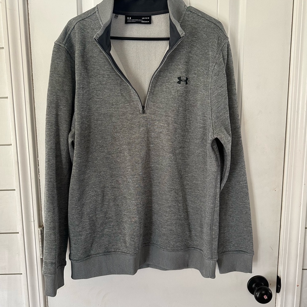LG Men's Gray Zip-Up Sweater